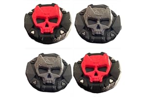 PRYSM GAMING Skull Thumb Grips Compatible with Playstation 4 5 Switch Pro Controllers Joysticks Rubber Silicone Protective Covers PS5 PS4-4 Pack