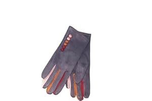 Vera Tucci 'Margot' Ladies' Gloves Suede Feel Touch Screen Multi Coloured Fingers G05