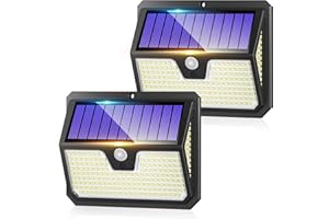 SEKLIN Outdoor Solar Lights, 238 LED Solar Security Lights and 3 Modes Motion Sensor 270° Wide Angle Solar Powered Lights IP65 Waterproof Solar Wall Light for Front Door, Yard, Garage, Garden (2 Pack)