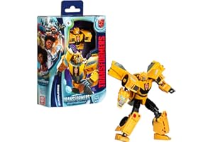 Transformers EarthSpark, Figurine Bumblebee Classe Deluxe de 12,5 cm, Jouet Robot pour Enfants, à partir de 6 Ans