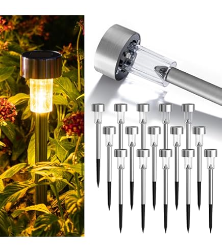 Outsunny buitenlamp, tuinlamp op zonne-energie, automatische