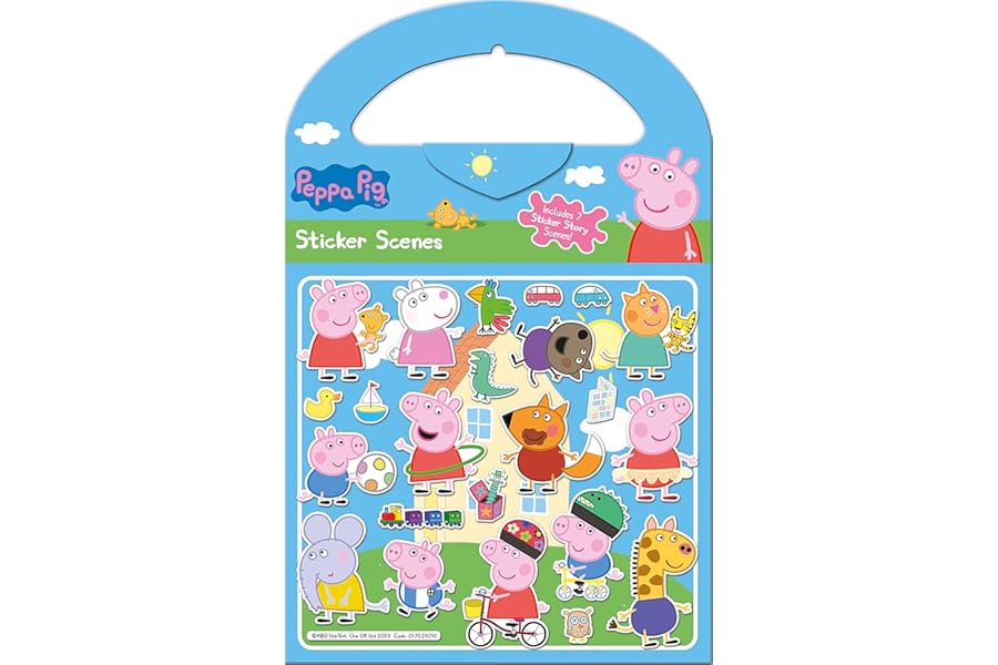 Paper Projects 01.70.29.010 Peppa Pig Activity Set-Includes Six Scenes and Over 50 Stickers, Blue, 23.5cm x 15.5cm