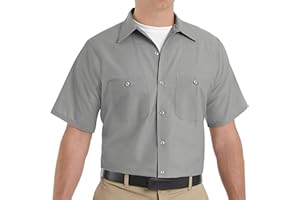 Red Kap Herren Men's Short Sleeve Industrial Stripe Work Shirt Hemd