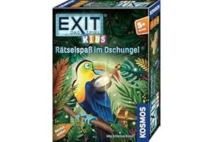 KOSMOS 683375 EXIT® - Das Spiel Kids - Rätselspaß im Dschungel, Rätselspiel ab 5 Jahre für 1-4 Kinder, mehrfach spielbar, Escape Room Spiel, EXIT Game, Kinderspiel