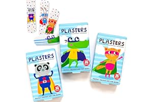 JELLYWORKS Superhero Plasters for Kids (Latex Free/Hypoallergenic/Washable/Plasters/Assorted Models), 32 Count (Pack of 1)