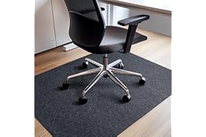 COSYLAND Tappeto sedia ufficio 90x120 cm - Tappeto sedia gaming antiscivolo, Tappeto per sedia con ruote, protezione pavimento per parquet, ideale per pavimenti duri (Grigio)