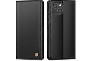 AIMOYU Mobile Phone Case for iPhone 13 Case, Premium Leather Protective Case for iPhone 13 Case Wallet Card Slot Stand Function Foldable Flip Case for iPhone 13 Case, Black