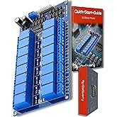 AZDelivery 16-Relais Modul 12V mit Optokoppler Low-Level-Trigger kompatibel mit Arduino inklusive E-Book!