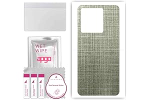 apgo Rückseite Schutzfolie, Skin, kompatibel mit Xiaomi 13T Pro, Hinten Displayschutzfolie aus Vinylfolie, Kratzfest, einfache Montage - Leinen-Gewebe