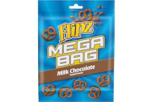 Flipz Milk Chocolate Coated Pretzels, 150 g (Pack of 8)
