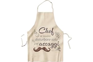 KAÏDENSÏ Grembiule Cucina Uomo Donna- Grembiule Barbecue Divertente - Idea Regalo Gadget