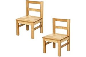 ‎BETTEN-ABC Betten-ABC Zweier Set Bubema Kinderstuhl Kinderzimmer-Stuhl aus massiver Kernbuche Natur geölt, extra stabil