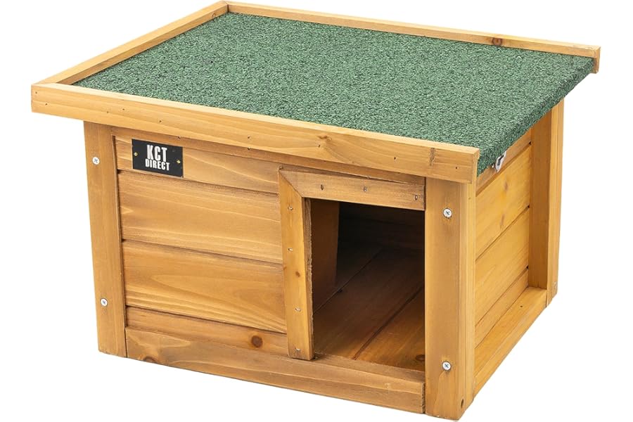KCT Oslo Wooden Hedgehog House Outdoor Sanctuary Hibernation Hogitat Shelter