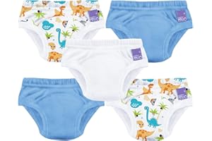 Bambino Mio, Culotte d'apprentissage Lavable, unisexe, pour garçons et filles, mix garçon dino, 2-3 ans, lot de 5