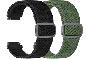 XANS 18mm 20mm 22mm 24mm Cinturino Elastico, Regolabile Sgancio Rapido Cinturini Orologio in Nylon per Samsung/Garmin/Fossil/Amazfit/Huawei Orologio per Uomo Donna