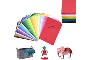 Yibang 80Pcs A4 Felt Pack, Nonwoven Felt Fabric Sheets for DIY Craft, Assorted Color Felt Pack, Children Felt Sheet for Art/Crafts/Toys/Decorations/Scrapbooking(1mm Thick)