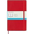 Moleskine Classic Dotted Paper Notebook, Soft Cover and Elastic Closure Journal, Color Scarlet Red, Size Large 13 x 21 A5, 192 Pages