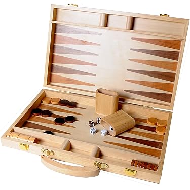 Backgammon-set voor op reis, gammon-achterspel van 100% leer, baggamon