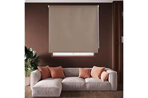 Blindecor Draco Estor enrollable opaco liso - Marrón, 160 x 230 cm (Ancho por Alto). Tamaño de la Tela 157 x 225 cm. Estores térmicos blackout