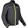 Allextreme AVIANT AIR Bike Riding Jacket CE Level 2 Certified Armour Protector Elbows Shoulders Protection Mesh Fabric Motorcycle Rider Gear for Bikers (M, Black & Green)