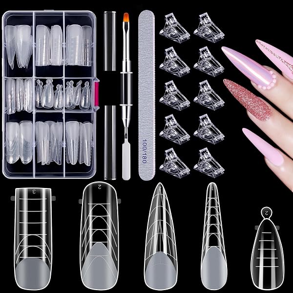 EBANKU 120 Stück Dual Nail Forms – Nagelformen Für Acryl & Gel, Klar, Wiederverwendbar, Ideal Für Nageldesign Zu Hause Oder Im Salon