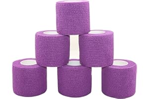 COMOmed - Vendaje médico microporoso y cohesivo, venda de crepé autoadhesiva, vendaje envolvente veterinario para caballos, caucho natural, 5 cm x 4,5 m