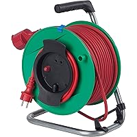 as - Schwabe Gartenkabeltrommel, Rasenmäher-Kabeltrommel, mit 25 m Gummischlauchleitung 230 V / 16 A / maximal 3500 Watt…
