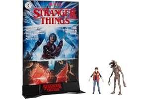 McFarlane Stranger Things Page Punchers - Confezione da 2 personaggi di Will Byers e Demogorgon da 7,6 cm con fumetto - Collezionabili tascabili dal sottosopra