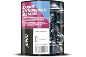 JOVIRA PINTURAS Vernice Antiruggine in metallo trasparente lucido all'acqua, protezione e decorazione dei metalli. (750 Millilitri)