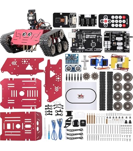 Kit Châssis Voiture 4WD Arduino – Avec Encodeurs Tachymètres, Moteurs 148, Structure ABS/métal – Robotique éducative