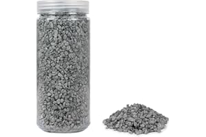 HEKU 30332-25: gránulos decorativos color gris, 750 g, en bote resellable