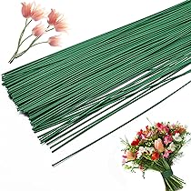 ZOENHOU Lot De 300 Tiges De Fil Floral Vert De Calibre 14 De 40 6 Cm Pour 1006381