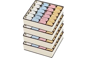 joyoldelf 4 cajas de almacenamiento para calcetines y ropa interior, cajas plegables de 24 celdas (caja plegable, divisores de dibujo, cajones organizadores, cajas de tela para guardar calcetines