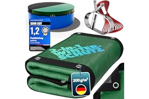 poolomio® Pool Winterabdeckung rund für Pools Ø 360/366–390 cm | 2in1 Solarplane & Poolabdeckung | Robuste 200g/m² PE Poolplane Abdeckplane | UV-beständig, Algen- & | Planenmaß: Ø 420 cm