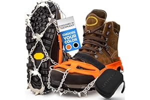 ‎ALPEN BEARS Alpenbears Crampons for Mountain Boots - Perfect Grödel for Men and Women - Spikes for Hiking Shoes with 19 Stainless Steel Spikes - Perfect for Any Outdoor Activity and Challenge
