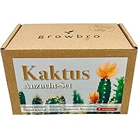 growbro Kaktus, Anzuchtset inkl. Sprühflasche, Geburtstagsgeschenk, Sukkulenten, Geschenke für Frauen & Männer…