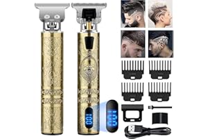 LOVPIS Tondeuse Cheveux Hommes, Tondeuse Barbe Electriques Professionnelle, Sans Fil Rasoir, Écran à LED, Rechargeable, Silencieuse pour les Enfants et la Famille