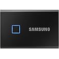 SAMSUNG T7 Touch Portable SSD 1TB - Up to 1050MB/s - USB 3.2 External Solid State Drive, Black (MU-PC1T0K/WW)