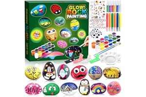 BEYAOBN The Best Crafts Zestaw do malowania rockowego, sztuka i rzemiosło dla dzieci i dorosłych, nietoksyczne, kamienie dekoracyjne do malowania
