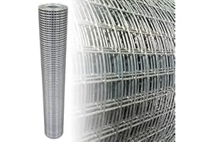 Garmix Volierendraht Verzinkt 12x12mm 4-Eck Maschendraht Drahtgitter (100cm x 25m, 1,00mm)