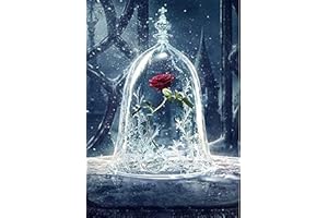 Ewwtrey 5D DIY Diamond Art Painting Kit Completo, Kit di Pittura Diamante 5D Fai Da Te, Ricamo Punto Croce Strass Arte Pittura Diamante con Numeri per Bambini Adulti Decorazione Murale - rosa in tazza