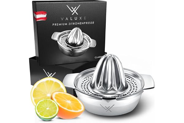 VALUXE® citronpress i rostfritt stål med 350 ml behållare diskmaskinssäker