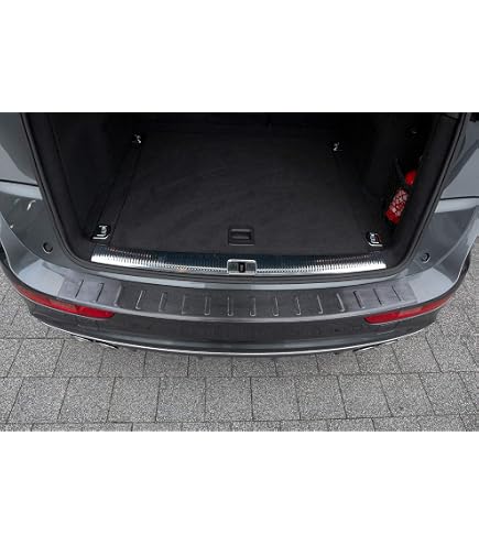CHROMEMASTER | Protection de Pare-Chocs arrière | Compatible avec Audi Q5 SQ5 2008-2016 | Acier INOX Poli/Chrome | Protection de seuil de Coffre pour protéger Votre Voiture des Rayures