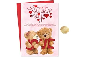 CRAZY LITTLE THINGS Happy Valentines Day Card – Cute Teddy Bear Design with Romantic Message – Red Foil Large Size card 22 x 15.5 cm – Valentines Card Wife, Valentines Card for Him, Her, Husband, or Fiancé – Premium 350