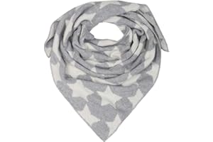Cashmere Dreams Dreieckstuch mit Kaschmir - Hochwertiger Schal mit Sternen für Baby-s Jungen und Mädchen - XXL Hals-Tuch und Damen - Strick-Waren für Sommer und Winter Zwillingsherz - hgr
