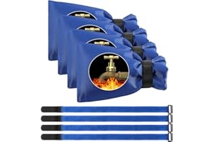 Incycall 4 Stück Außen Wasserhahn Abdeckung, Verdickung, Wasserdicht, frostschutz wasserhahn aussen, Kältebeständig, Thermoschutz, außenwasserhahn frostsicher, Winterfester Beutel - Blau