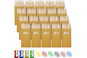 Celepoir 20-Pack Färgpennor Med 6 Vardera, 120 Färgpennor för Barn Och 4 Pennvässare, Mini-Träpennor för Barn, Set för Födelsedagspresent, Bröllopspresent, Barnkalaspresent