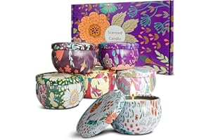 YIWER Świece zapachowe Prezenty dla kobiet: 6-pak świec aromaterapeutycznych do domu pachnąca naturalny wosk sojowy świeca antystresowa zestaw upominkowy na Dzień Matki na Święto Dziękczynienia Boże