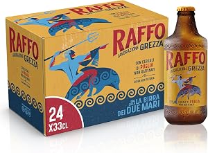 Raffo Lavorazione Grezza Cassa Birra con 24 Bottiglie da 33 cl