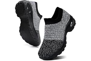HKR Damskie Buty Sportowe z Pianką Zapamiętującą Kształt Wygodne Wsuwane Buty Robocze do Chodzenia